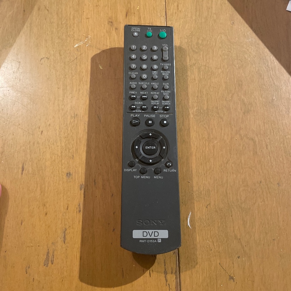 Sony DVD RMT-D153A Remote Control